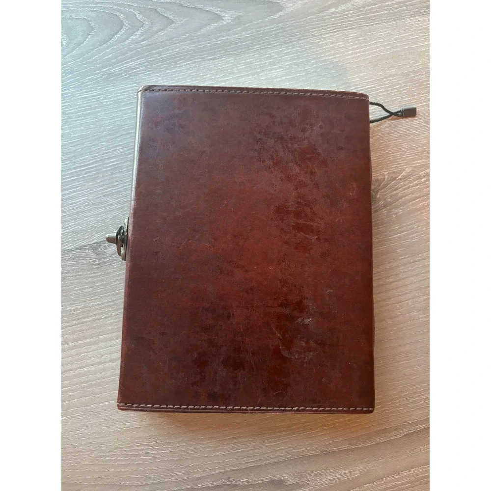 Embossed Horse Leather Journal Diary‎ Sketchbook with Brass Clasp Western Rodeo